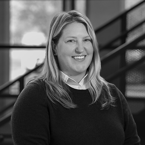 Black and white image of Katie Hart